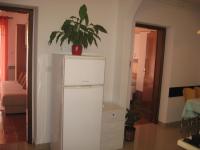 a plant on top of a white refrigerator in a room at Apartments with a parking space Rabac, Labin - 7442 in Rabac
