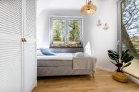 Posteľ alebo postele v izbe v ubytovaní APARTAMENT 20B BLUE MARINE Poddąbie Basen Odkryty Brodziki Plac Zabaw dwie sypialnie