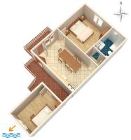 Půdorys ubytování Apartment Caska 202c