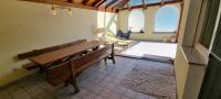 Łóżko lub łóżka w pokoju w obiekcie Ferienwohnung Camping Goldrain