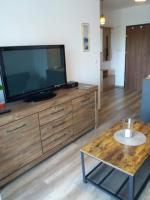 Televízia a/alebo spoločenská miestnosť v ubytovaní Apartament Magda