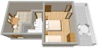 Půdorys ubytování Apartments by the sea Drage, Biograd - 851