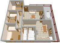 Plán poschodí v ubytovaní Apartments by the sea Vinisce, Trogir - 1166