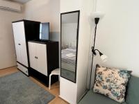 Televízia a/alebo spoločenská miestnosť v ubytovaní RETRO Apartments