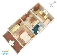 Plán poschodí v ubytovaní Apartment Podaca 2621a