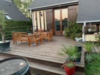 Vonkajšia záhrada v ubytovaní Le chalet Normand