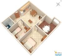 Plan piętra w obiekcie Apartments with a parking space Silo, Krk - 3027