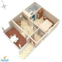 Půdorys ubytování Seaside holiday house Stara Novalja, Pag - 4152