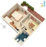 Plán poschodí v ubytovaní Apartments and rooms by the sea Trstenik, Peljesac - 4566