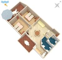 Plan piętra w obiekcie Apartments with a parking space Njivice, Krk - 5427