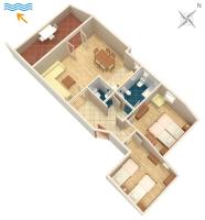 Plan piętra w obiekcie Apartments with a parking space Njivice, Krk - 5427