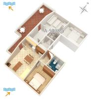 Plán poschodí v ubytovaní Apartments and rooms with parking space Njivice, Krk - 5398