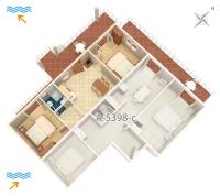 Plán poschodí v ubytovaní Apartments and rooms with parking space Njivice, Krk - 5398