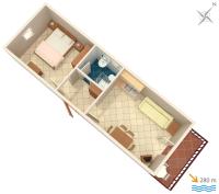 Plán poschodí v ubytovaní Apartments and rooms with parking space Marina, Trogir - 5953