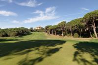 a view of a green at a golf course at Golf Hôtel de Valescure &amp; Spa NUXE in Saint-Raphaël