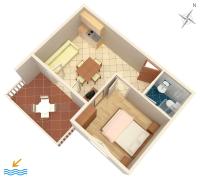 Plán poschodí v ubytovaní Apartments and rooms by the sea Zaglav, Dugi otok - 8144