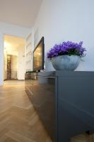 Televízia a/alebo spoločenská miestnosť v ubytovaní Apartament Świętokrzyska