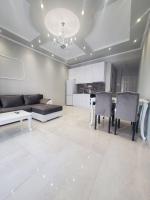 Kuchyň nebo kuchyňský kout v ubytování Kavala silver apartment