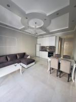 Kuchyň nebo kuchyňský kout v ubytování Kavala silver apartment