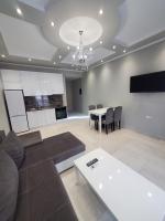 Kuchyň nebo kuchyňský kout v ubytování Kavala silver apartment