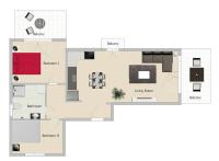 The floor plan of Sea Breeze Apartment