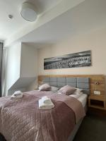 Posteľ alebo postele v izbe v ubytovaní Aparthotel Apartamenty Czarna Góra 410