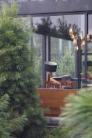 a room with a christmas tree in a building at Orgánico Hotel Boutique in Mexico City