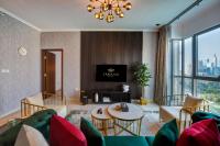 Durrani Homes - Luxe Living with Burj Khalifa and Fountain View - third room without partitionにあるシーティングエリア