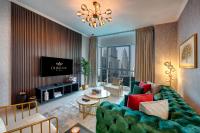 Durrani Homes - Luxe Living with Burj Khalifa and Fountain View - third room without partitionにあるシーティングエリア