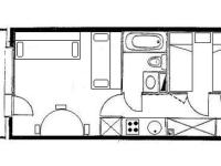 Plán poschodí v ubytovaní Appartement cosy 4 pers avec balcon à Valmorel - FR-1-291-880