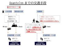 Onsen & Garden -Asante Inn-に飾ってある許可証、賞状、看板またはその他の書類