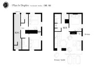 Plán poschodí v ubytovaní La Petite Adresse du 10Honfleur