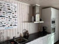 Kuchyň nebo kuchyňský kout v ubytování 6 person holiday home in Rubbestadneset
