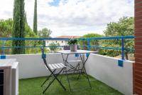 Balkón alebo terasa v ubytovaní L'Airbusien - Terrasse et parking - Airbus à coté