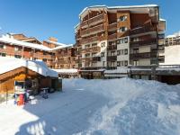 a pile of snow in front of a large building at Studio Rond Point des Pistes-19 by Interhome in Tignes