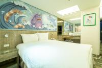 Hotels Here - Taipeiにあるベッド