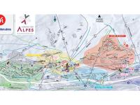 a map of the slopes at alps at Appartement Les Menuires, 2 pièces, 4 personnes - FR-1-452-253 in Les Menuires