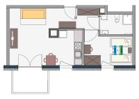 Plán poschodí v ubytovaní Malta Premium Apartment, free parking, self check-in 24h