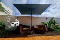 A garden outside Glamping Caravan Lanzarote