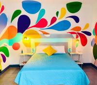 Hotel y Arte Antigua by Amazing Guatemala Travelにあるベッド