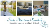 Łóżko lub łóżka w pokoju w obiekcie Azúr Apartman Keszthely