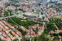 Nespecifikovaný výhled na destinaci Praha nebo výhled na město při pohledu z hotelu