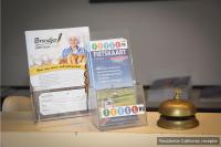 two boxes sitting on top of a table at Residentie Californië in De Koog