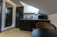 A kitchen or kitchenette at Apart Hotel GOLDEN apartments