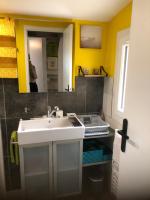Koupelna v ubytování Chambre studio familiale la Brandonnière