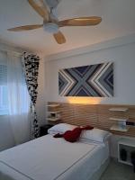 Postel nebo postele na pokoji v ubytování Apartamento con jardín y piscina Pet friendly