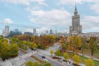 Výhľad na mesto Varšava alebo výhľad na mesto priamo z apartmánu