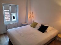 Cama ou camas em um quarto em Chaleureux 2 pi&egrave;ces au centre de Haguenau