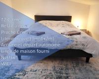 Posteľ alebo postele v izbe v ubytovaní T2 Duplex Pamiers Plein Centre - Logement entier - Nouveau