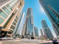 Nespecifikovaný výhled na destinaci Dubaj nebo výhled na město při pohledu z apartmánu